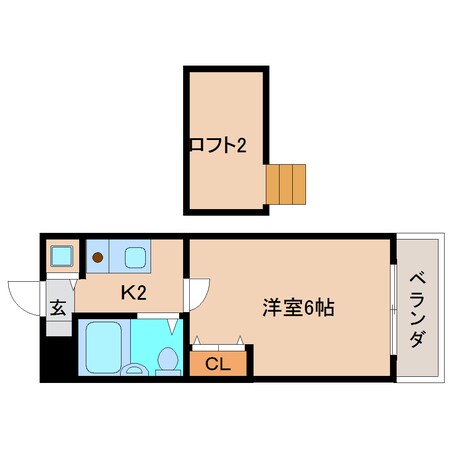 菖蒲池駅 徒歩5分 2階の物件間取画像